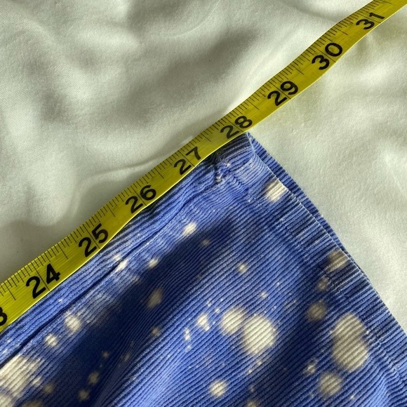 Vineyard Vines Custom Bleach Dye Blue Corduroy Mid Rise Skinny Jeans Size 4 - Picture 2 of 8